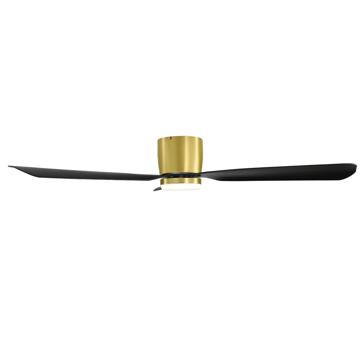 Ventilateur de plafond encastré à DEL noir/blanc de 52 pouces avec télécommande (3 pales)