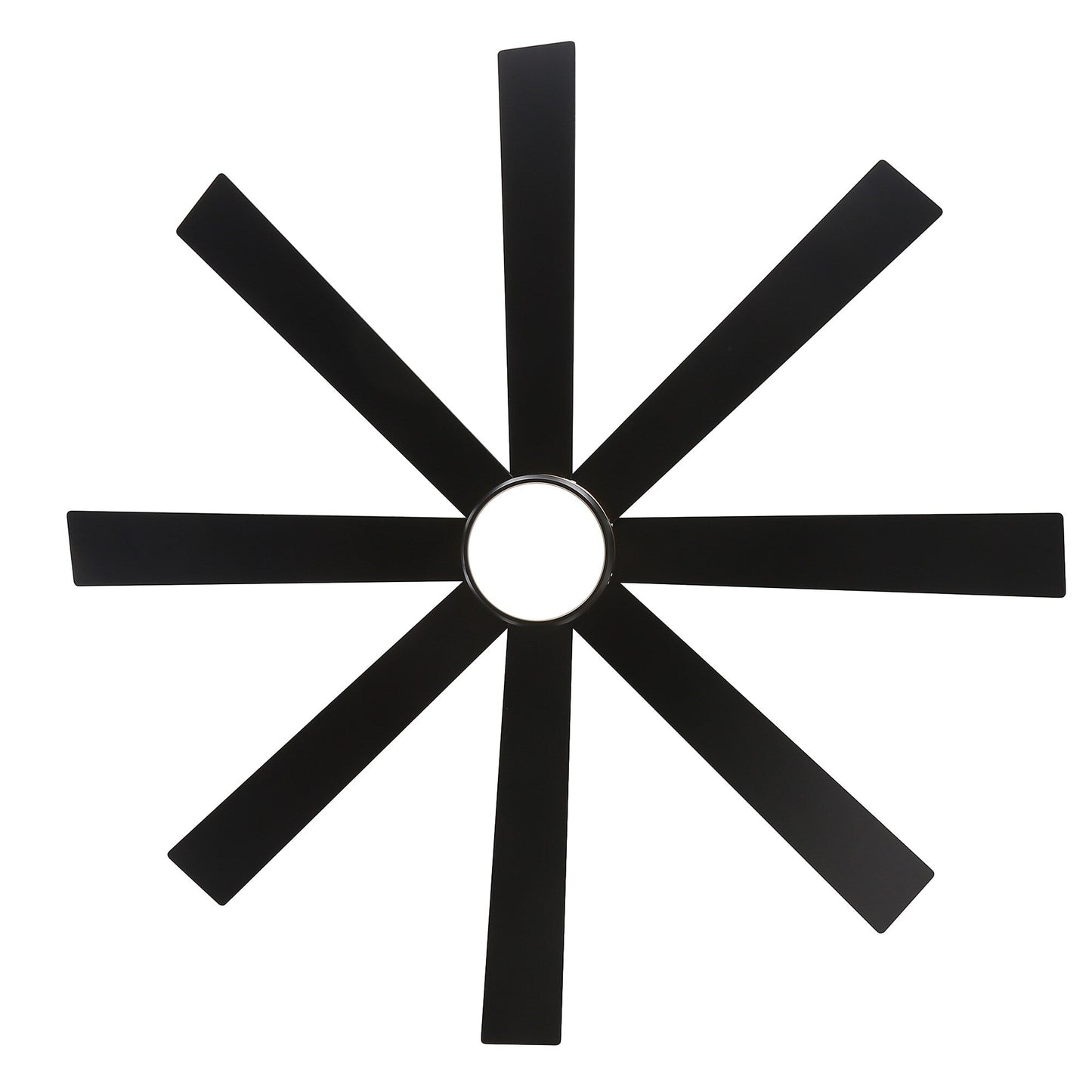 Ventilateur de plafond LED noir à 8 pales de 65 pouces avec éclairage et télécommande