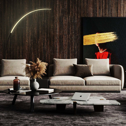 Lampadaire arqué à intensité variable à 69 LED - RGBW - N/A