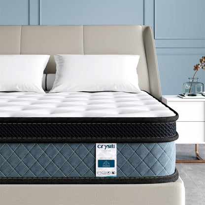 8 matelas hybrides en mousse à mémoire de forme refroidissante moyenne dans une boîte