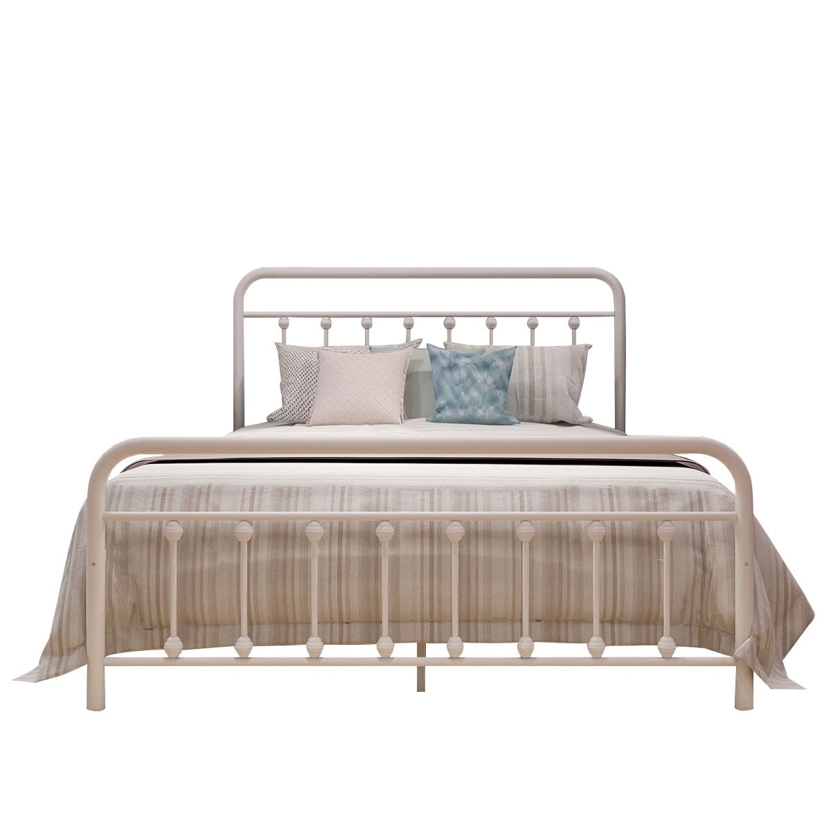 Cadre de lit plateforme en métal vintage simple Alazyhome, montage facile