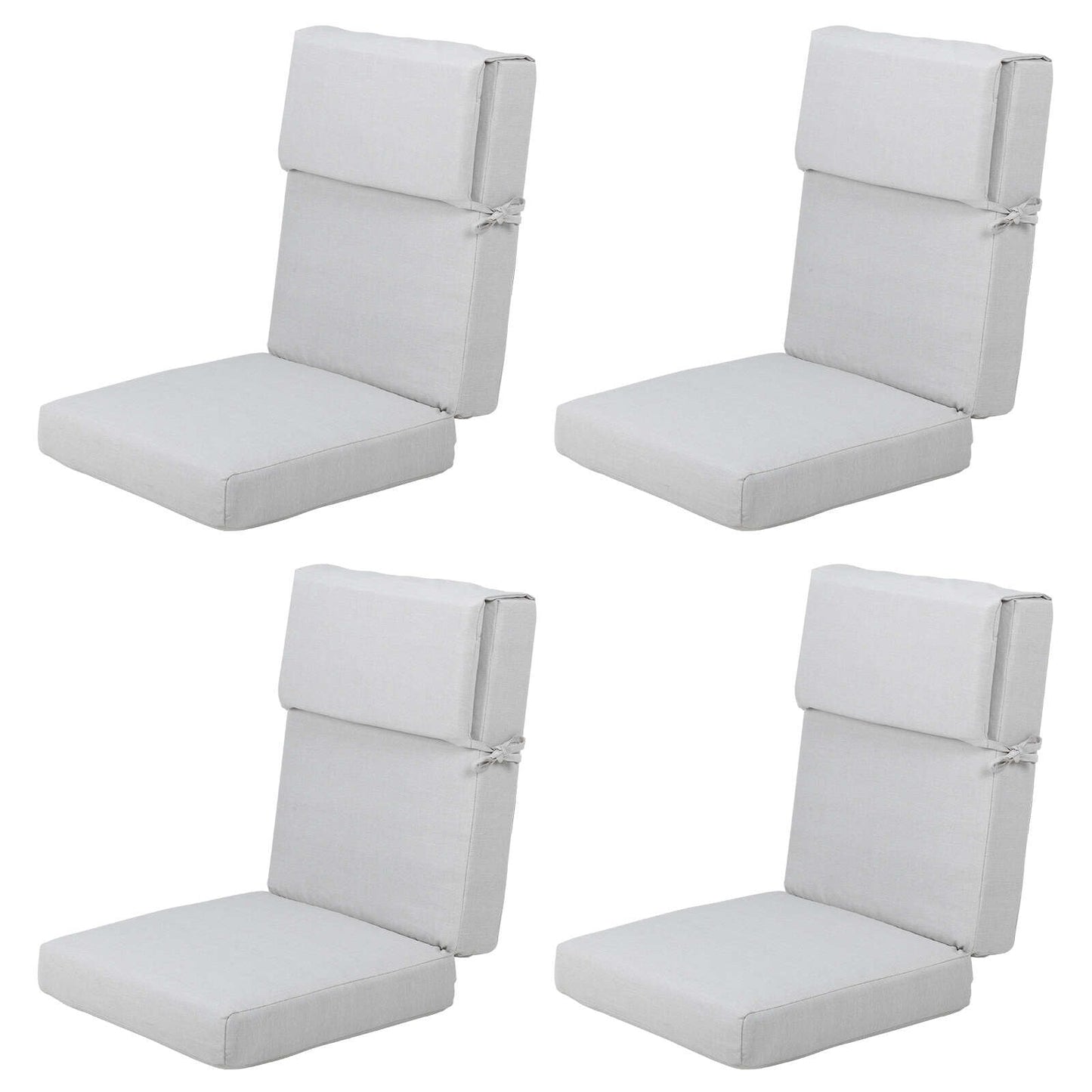 Lot de 4 coussins de chaise à dossier haut Aoodor Patio, 46 ​​x 21 x 4 pouces (coussins uniquement)