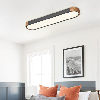 Plafonnier LED ovale à intensité variable Farmhouse Wood - 37 3000 K/6000 K