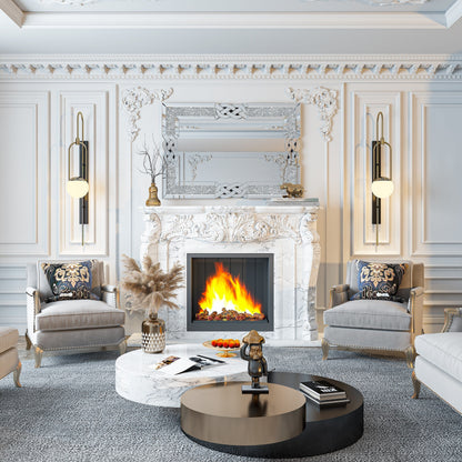 Miroir mural glamour avec accents de cristal et diamants