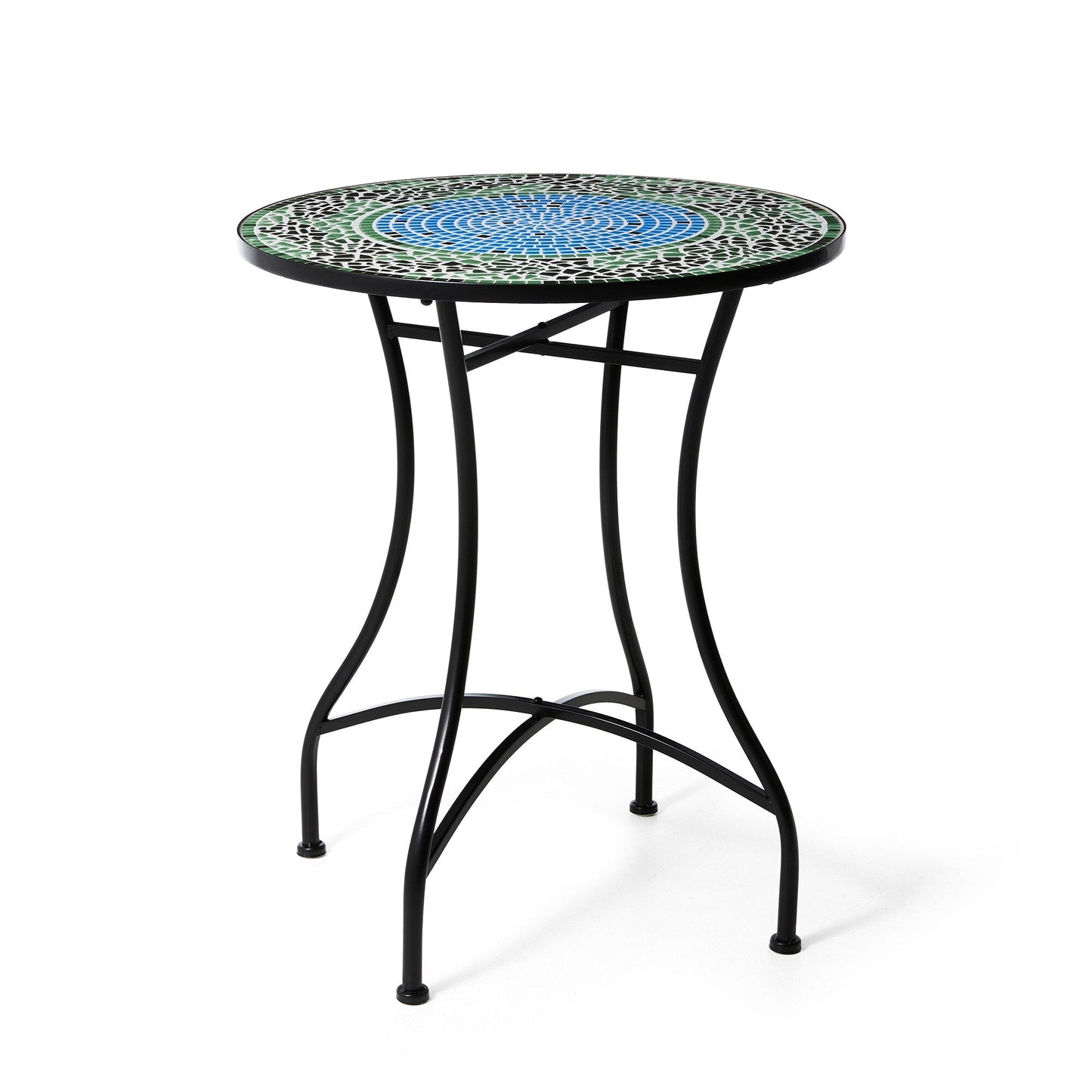 Ensemble de bistrot pliant d'extérieur en métal Glitzhome 3 pièces avec table et chaises