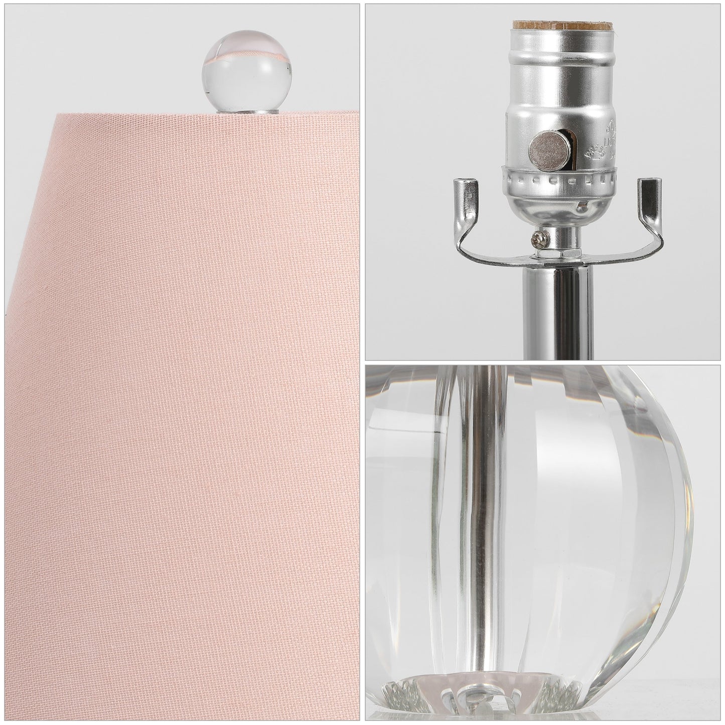 Lampe de table Goddard 16 boules de cristal/métal à LED, par JONATHAN Y