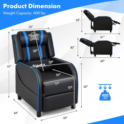 Fauteuil inclinable de massage et de jeu Gymax en cuir PU