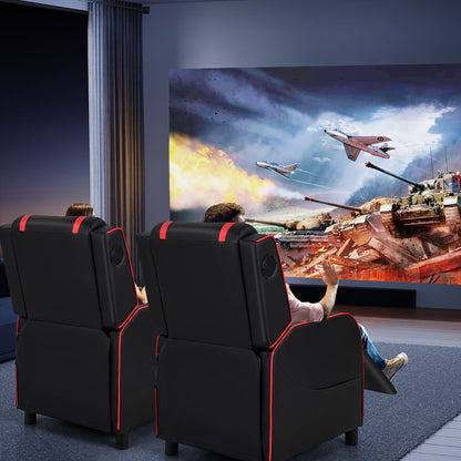 Fauteuil inclinable de massage et de jeu Gymax en cuir PU