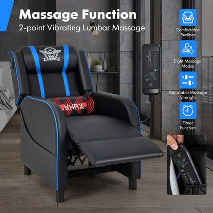 Fauteuil inclinable de massage et de jeu Gymax en cuir PU