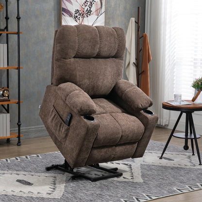 Fauteuil releveur électrique HOMCOM pour personnes âgées, fauteuil inclinable de salon surdimensionné avec télécommande