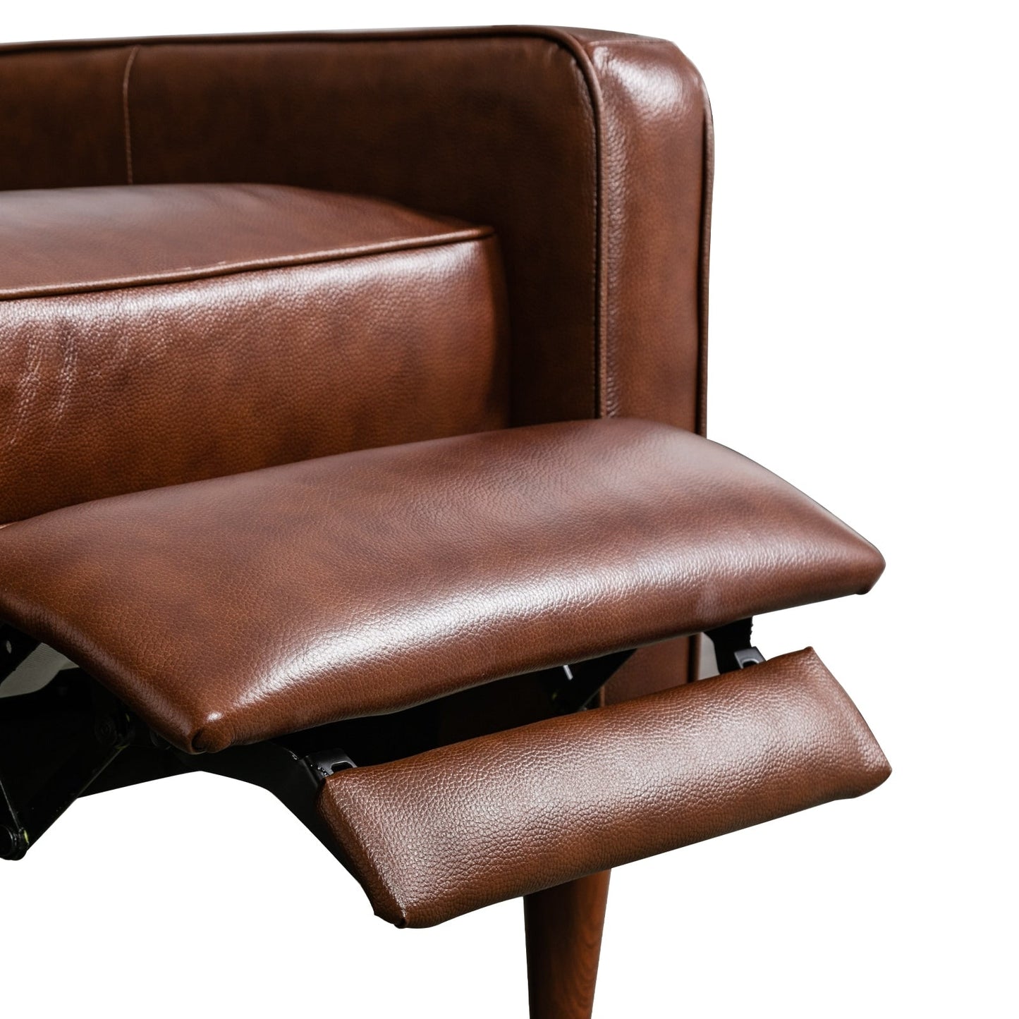 Fauteuil inclinable à dossier relevable, fauteuil en tissu avec décoration rivetée, fauteuil d'appoint simple