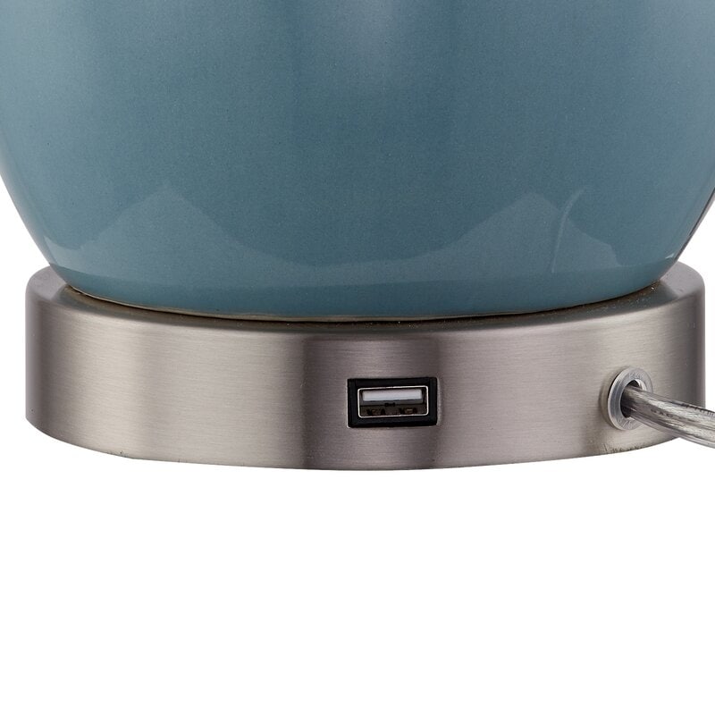 Ensemble de lampes de table en céramique 28,5 avec USB (lot de 2)