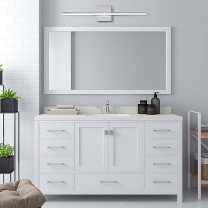 Applique murale linéaire à LED chromée minimaliste à intensité variable