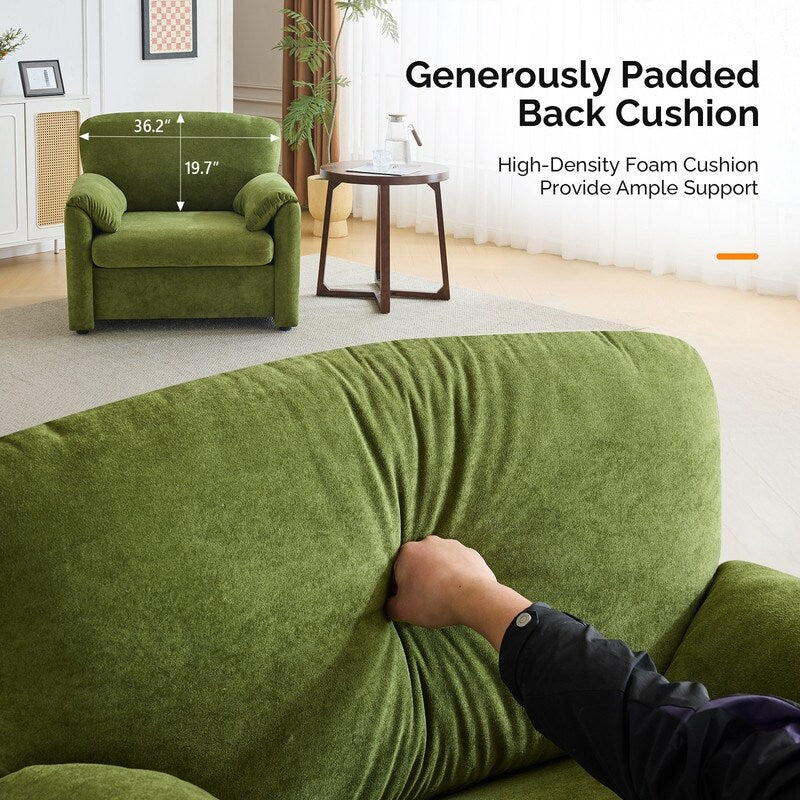 Fauteuil d'appoint moderne à oreilles d'éléphant, siège confortable pour salon et chambre