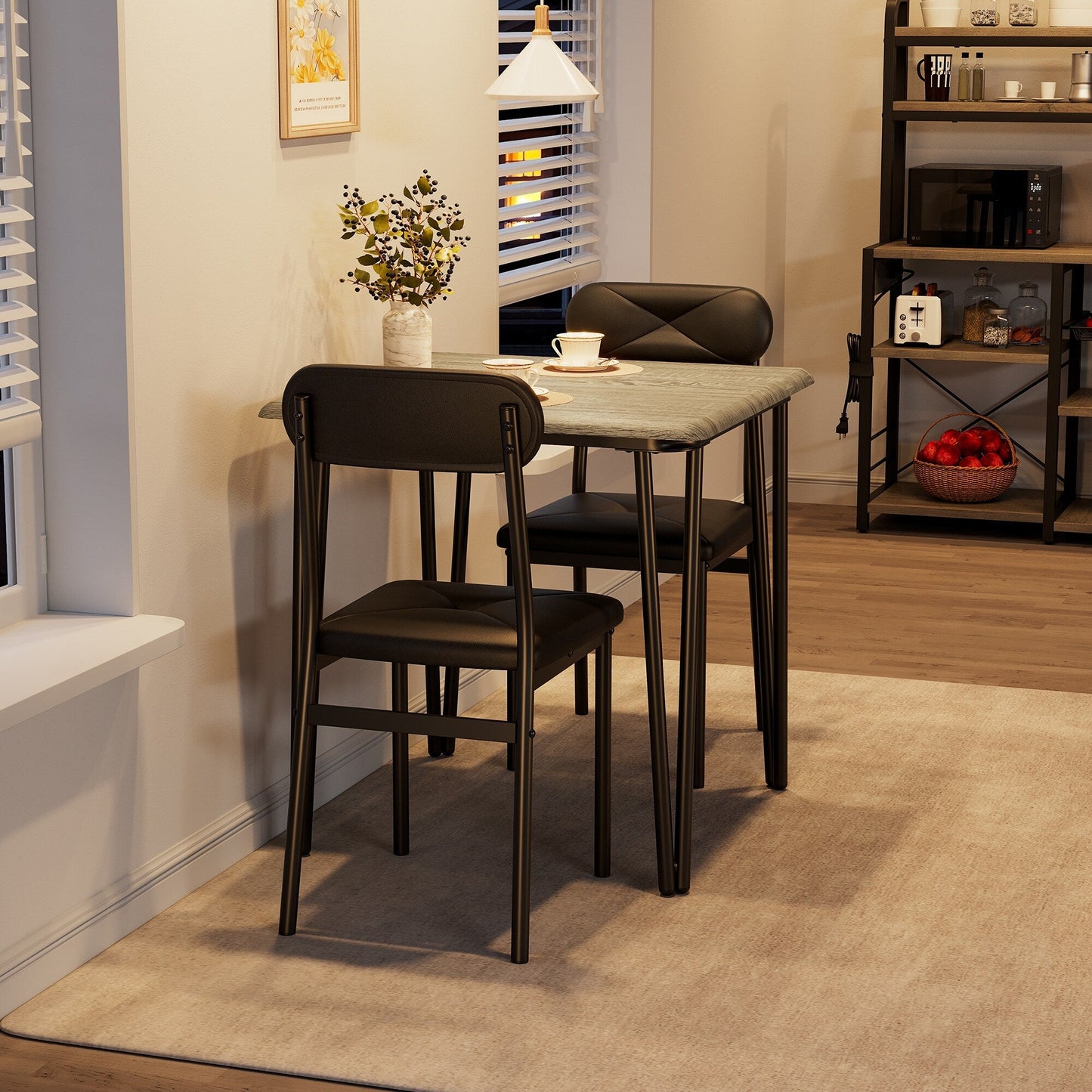 Ensemble de table à manger moderne pour cuisine - 3 pièces