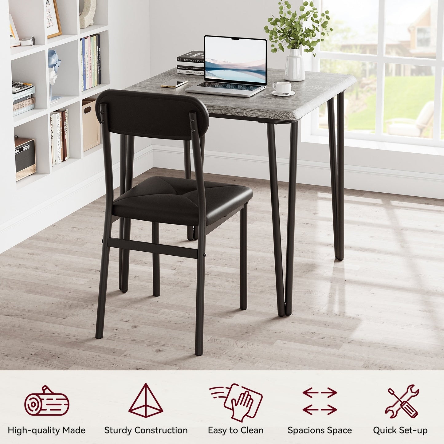 Ensemble de table à manger moderne pour cuisine - 3 pièces