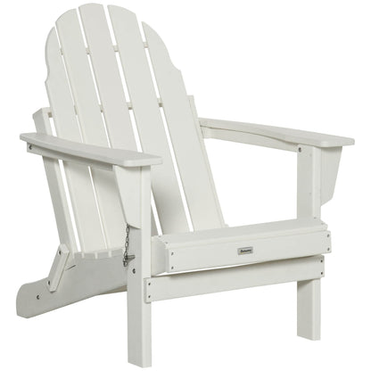 Chaise pliante Adirondack Outsunny, chaises de plage pliantes en plastique PEHD pour terrasse et jardin