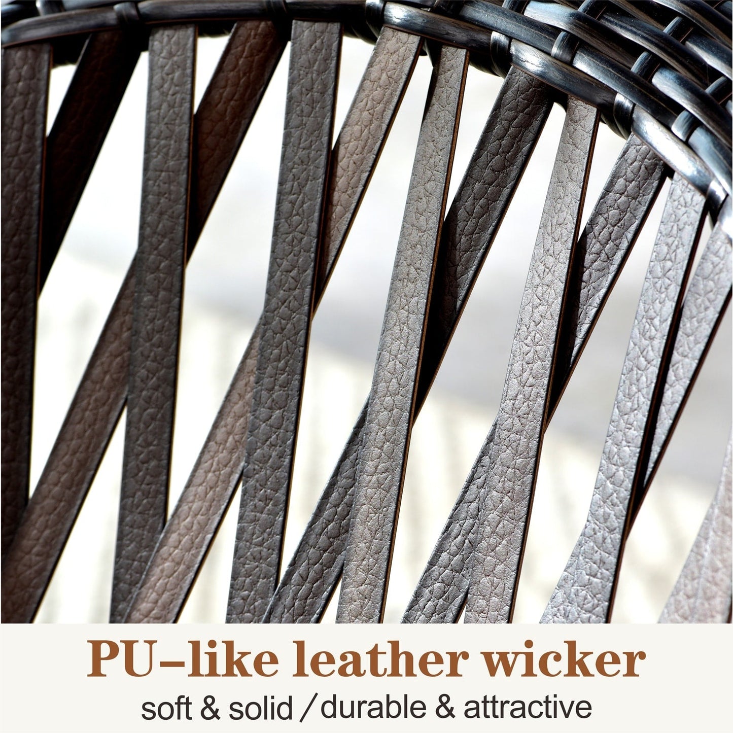 Ensemble bistrot OVIOS 3 pièces avec chaises à bascule et table basse en verre