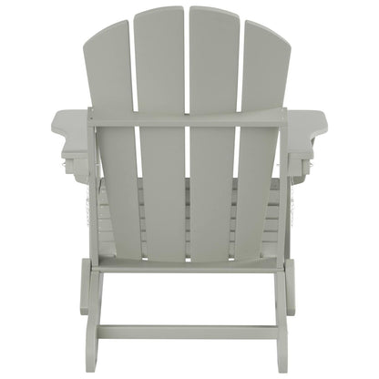 Chaise Adirondack pliable Polytrends Laguna en PEHD pour terrasse extérieure toutes saisons avec pouf (ensemble 2 pièces)