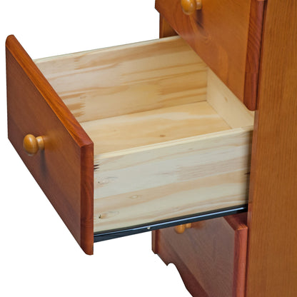 Table de chevet 3 tiroirs 100 % bois massif de Palace Imports avec boutons en métal ou en bois