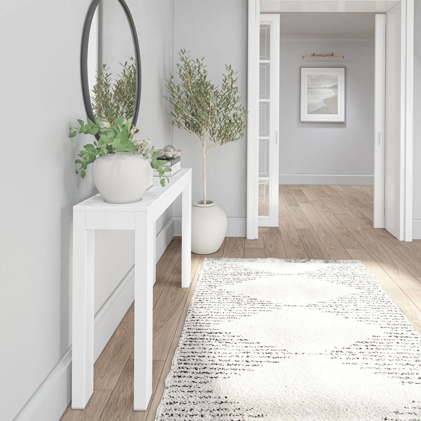 Console moderne en planches et poutres - 46