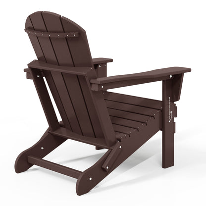 Chaise pliante Adirondack Polytrends Laguna résistante à la décoloration et aux intempéries pour patio extérieur