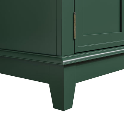 Meuble TV rustique de 72 pouces avec étagères réglables et rangement dissimulé - 72 pouces de largeur