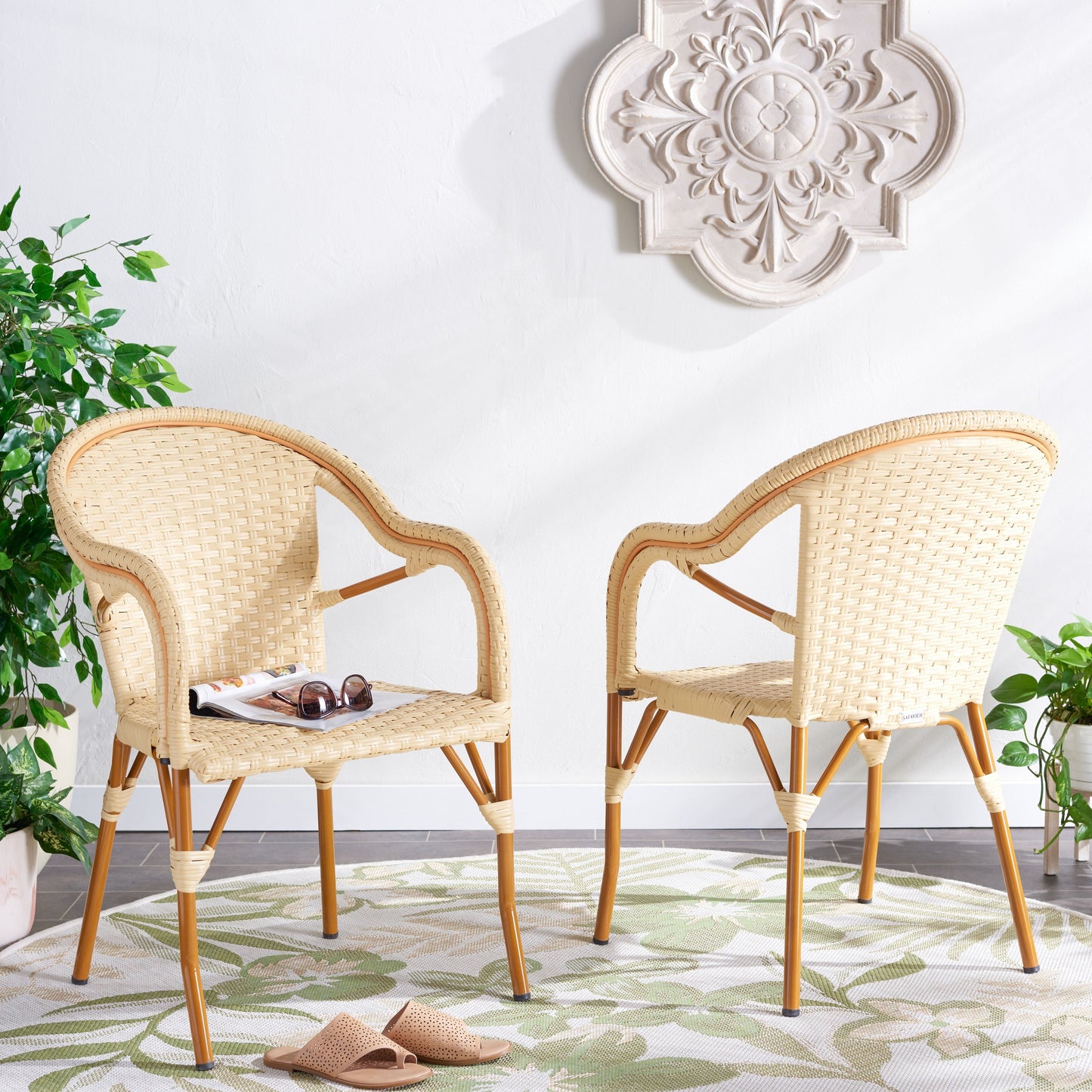 Fauteuil SAFAVIEH Doreth (lot de 2) - 23 L x 36 P x 25 H