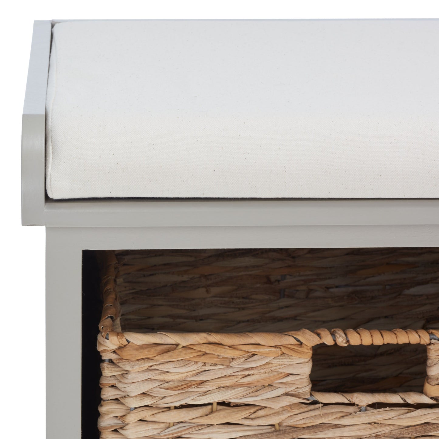 Banc de rangement tressé marron Euphemia de SAFAVIEH - 33,5 x 16,1 x 19,9 - 34 L x 16 P x 20 H