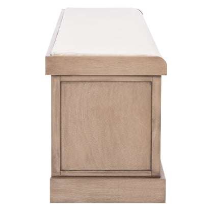 Banc de rangement à 3 tiroirs SAFAVIEH Fiorello avec coussins - 47,3 L x 15 L x 19 H - 47 L x 15 P x 19 H