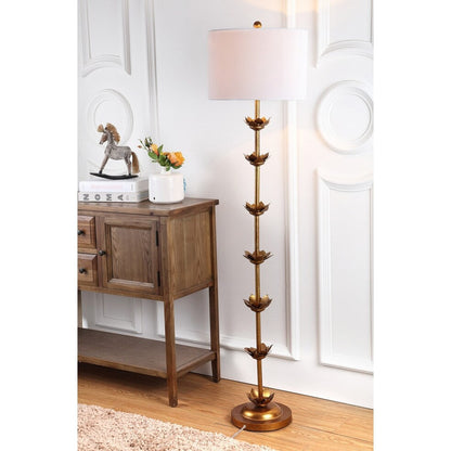 Lampadaire LED Doretha de 64 pouces de Safavieh Lighting - 15 x 15 x 63,5 - Or antique - 15 x 15 x 64 cm