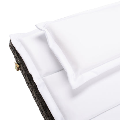 Ensemble de chaises longues d'extérieur Blaguna 3 pièces SAFAVIEH - 83 L x 20 P x 24 H