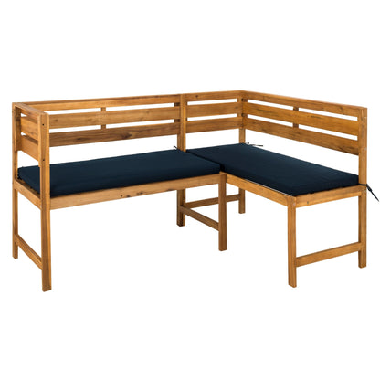 Ensemble de salon d'angle d'extérieur Kenna 3 pièces pour balcon SAFAVIEH - 39 L x 19 P x 33 H