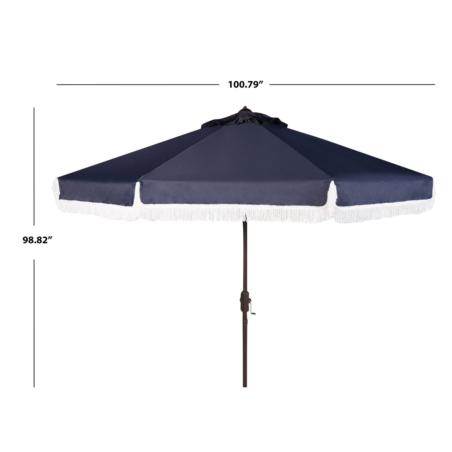 Parasol d'extérieur à manivelle SAFAVIEH Ronette Fringe de 9 pieds