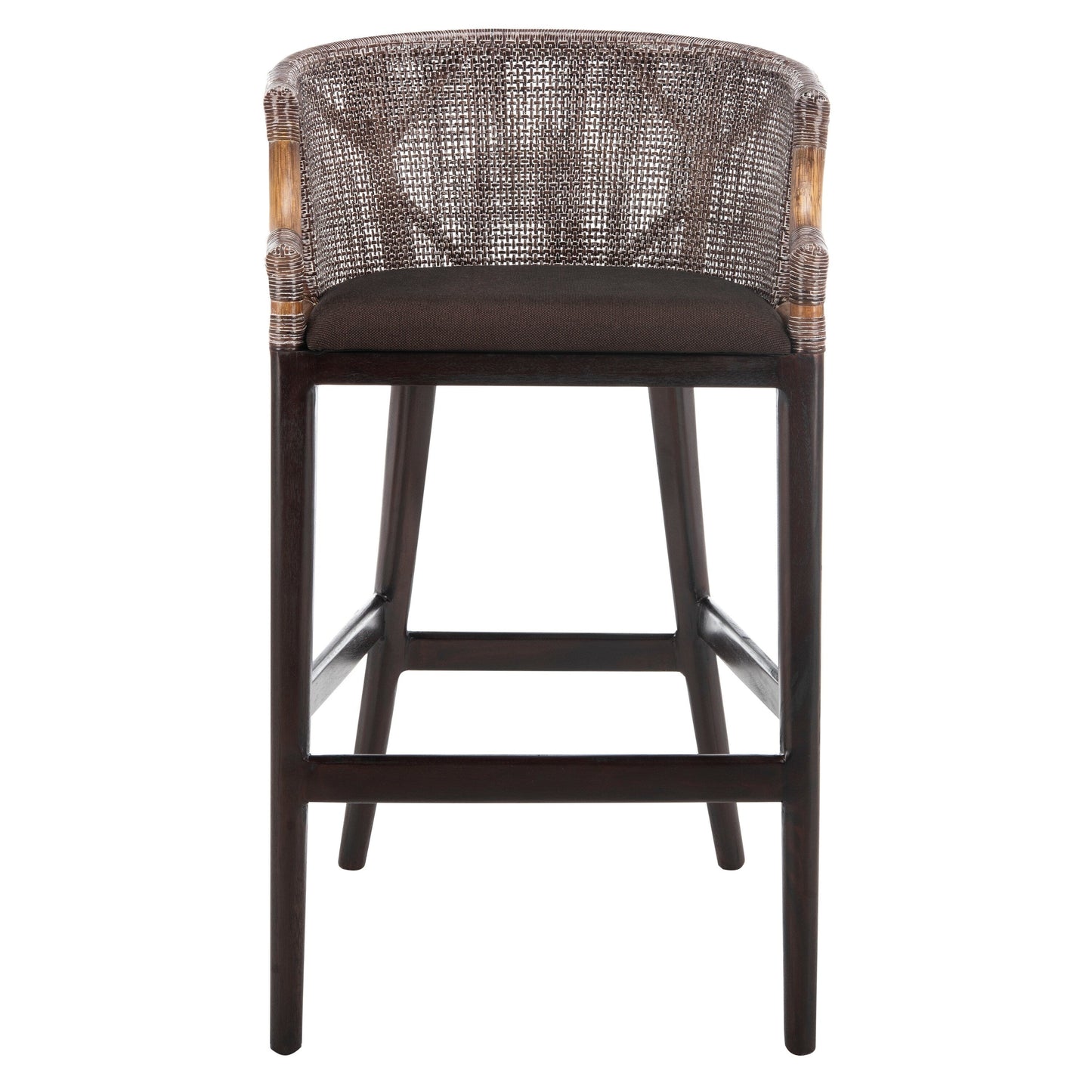 Tabouret de bar en rotin SAFAVIEH Virona de 76 cm (22,3 po l x 20,5 po l x 39 po H)