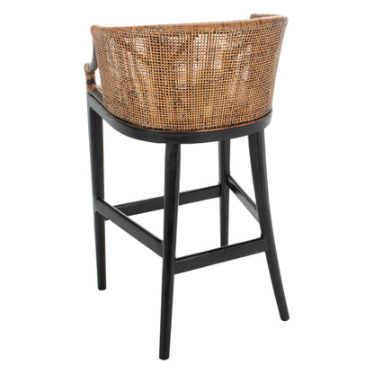Tabouret de bar en rotin SAFAVIEH Virona de 76 cm (22,3 po l x 20,5 po l x 39 po H)