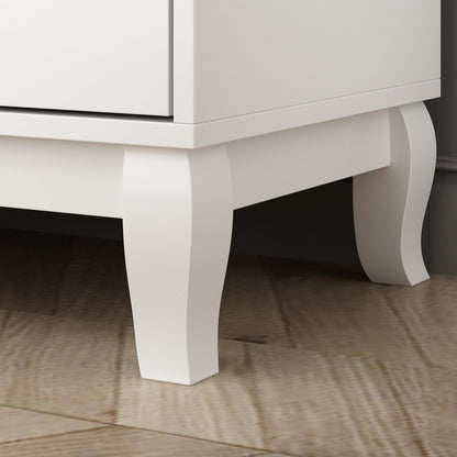 Commode double Timechee à 6 tiroirs, 47,2 po de largeur, pieds en bois massif, coffre laqué