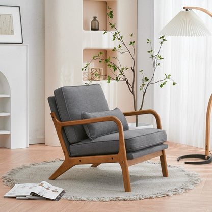 Chaise d'appoint rembourrée de style moderne du milieu du siècle