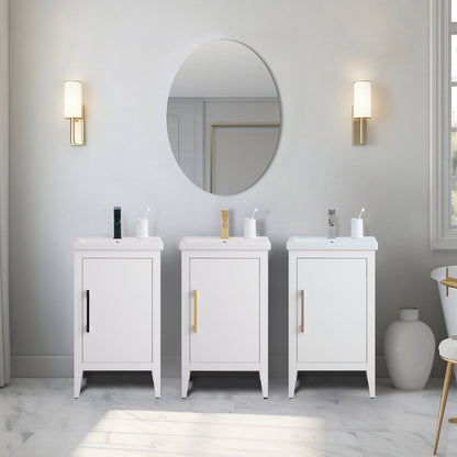 Meuble-lavabo simple Vanity Art 20, 24 ou 30 avec dessus en céramique