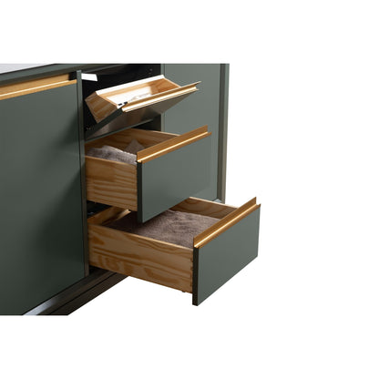 Meuble-lavabo de salle de bain Vanity Art avec lavabo en céramique et plateau en marbre reconstitué