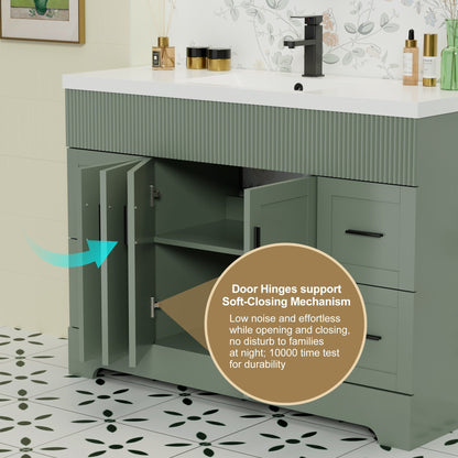 Ensemble de meuble-lavabo Wavy Line 30/36/48 avec lavabo et robinet