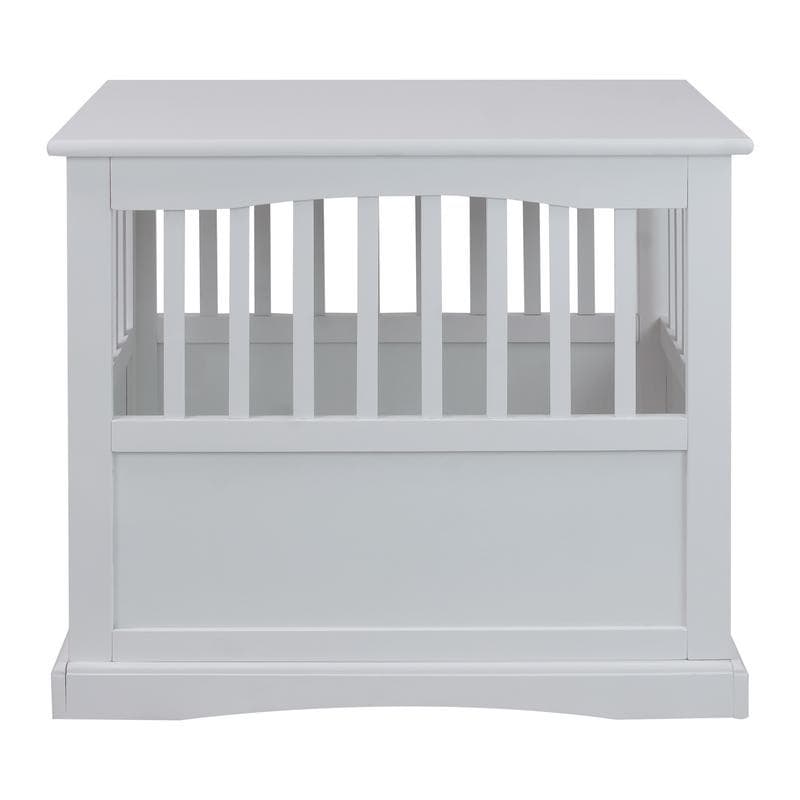 Table d'appoint en bois blanc pour cage pour animaux de compagnie avec porte verrouillable
