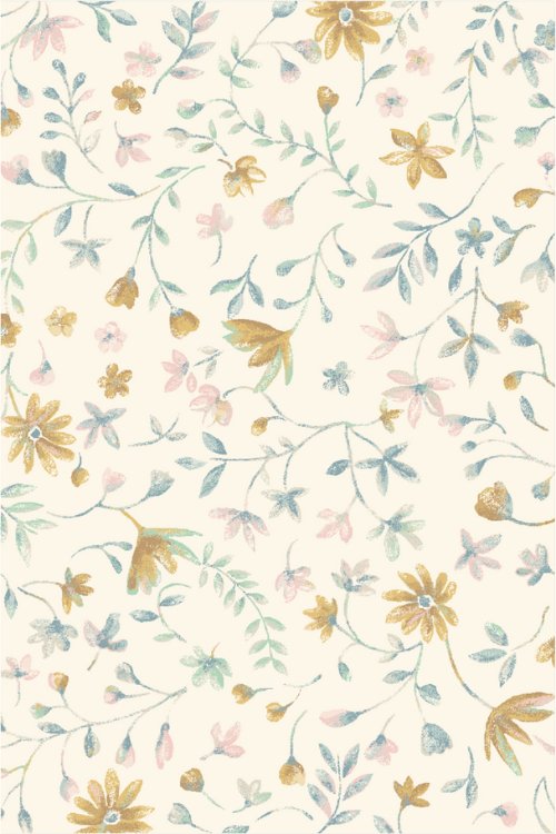 Tapis de jardin pastel | Abstrait | Série Polyfibre Cachemire