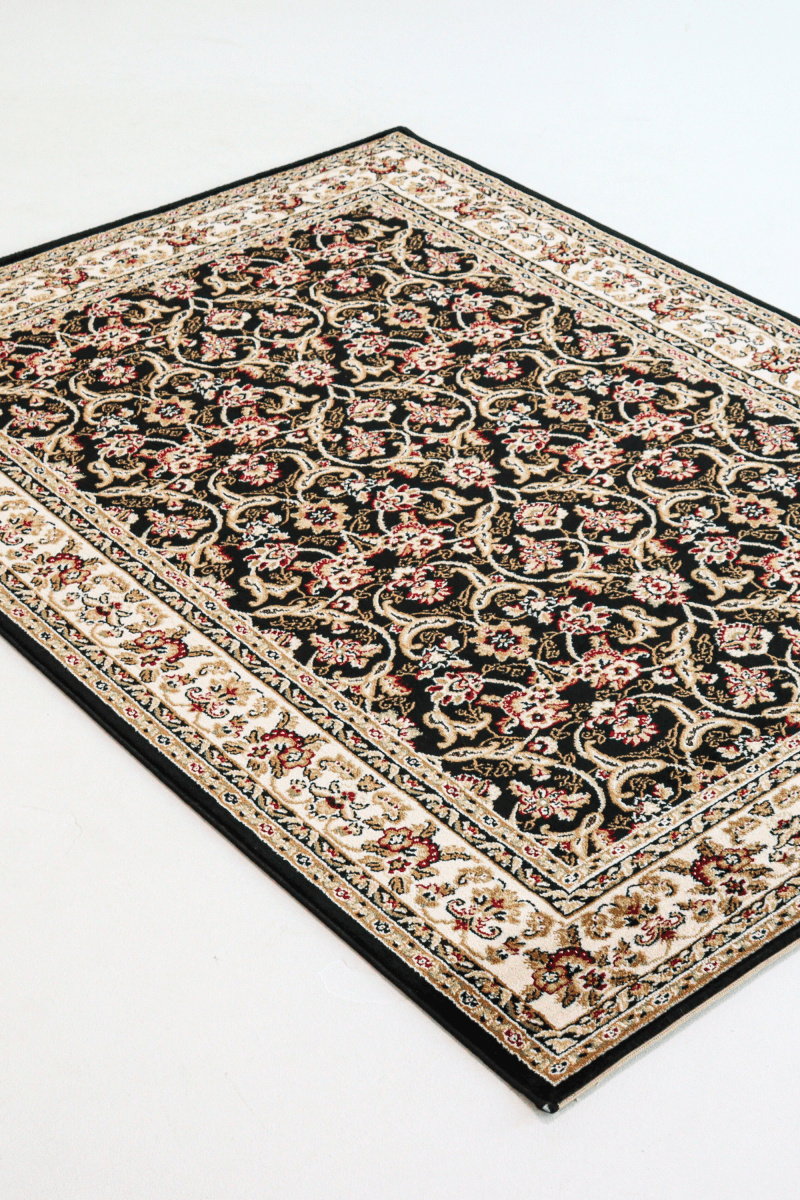 Tapis floral noir | Iranshar | Série Royal Persian
