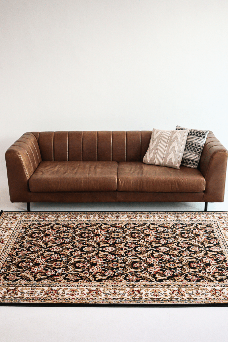 Tapis floral noir | Iranshar | Série Royal Persian