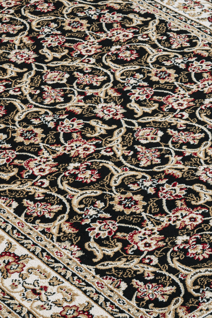 Tapis floral noir | Iranshar | Série Royal Persian
