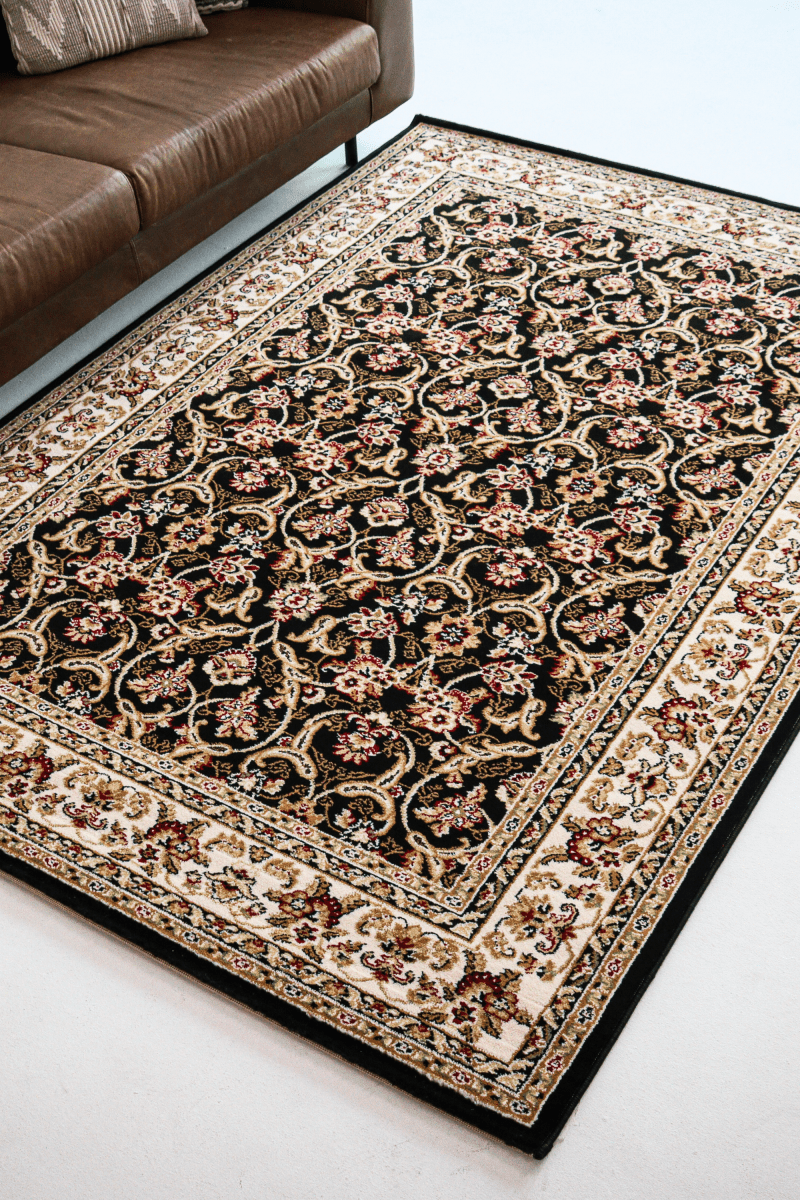 Tapis floral noir | Iranshar | Série Royal Persian