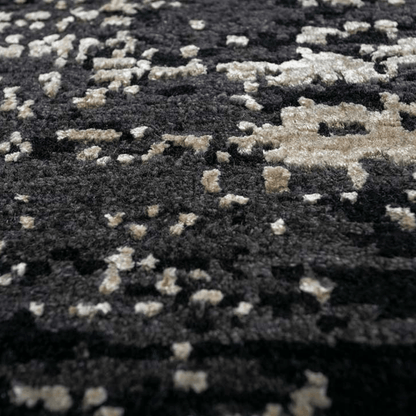 Tapis Drift Black Gold | Laine et soie de luxe nouées à la main
