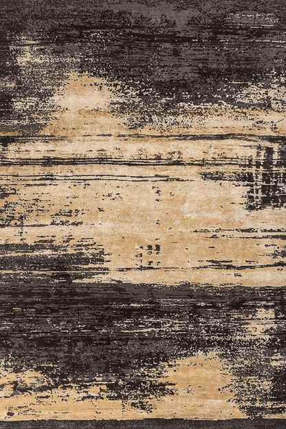 Tapis Drift Black Gold | Laine et soie de luxe nouées à la main