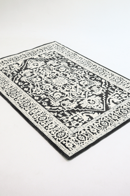 Tapis noir impérial | Série Wilton Dyed